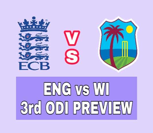 England Vs West Indies 3rd ODI Dream11 Team Prediction And Preview