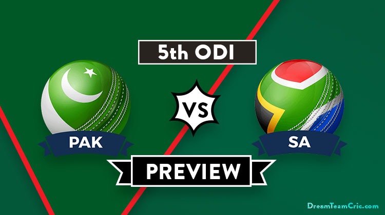 Pak Vs Sa Dream11 Team Prediction Of 5th Odi Preview The Deciding Final